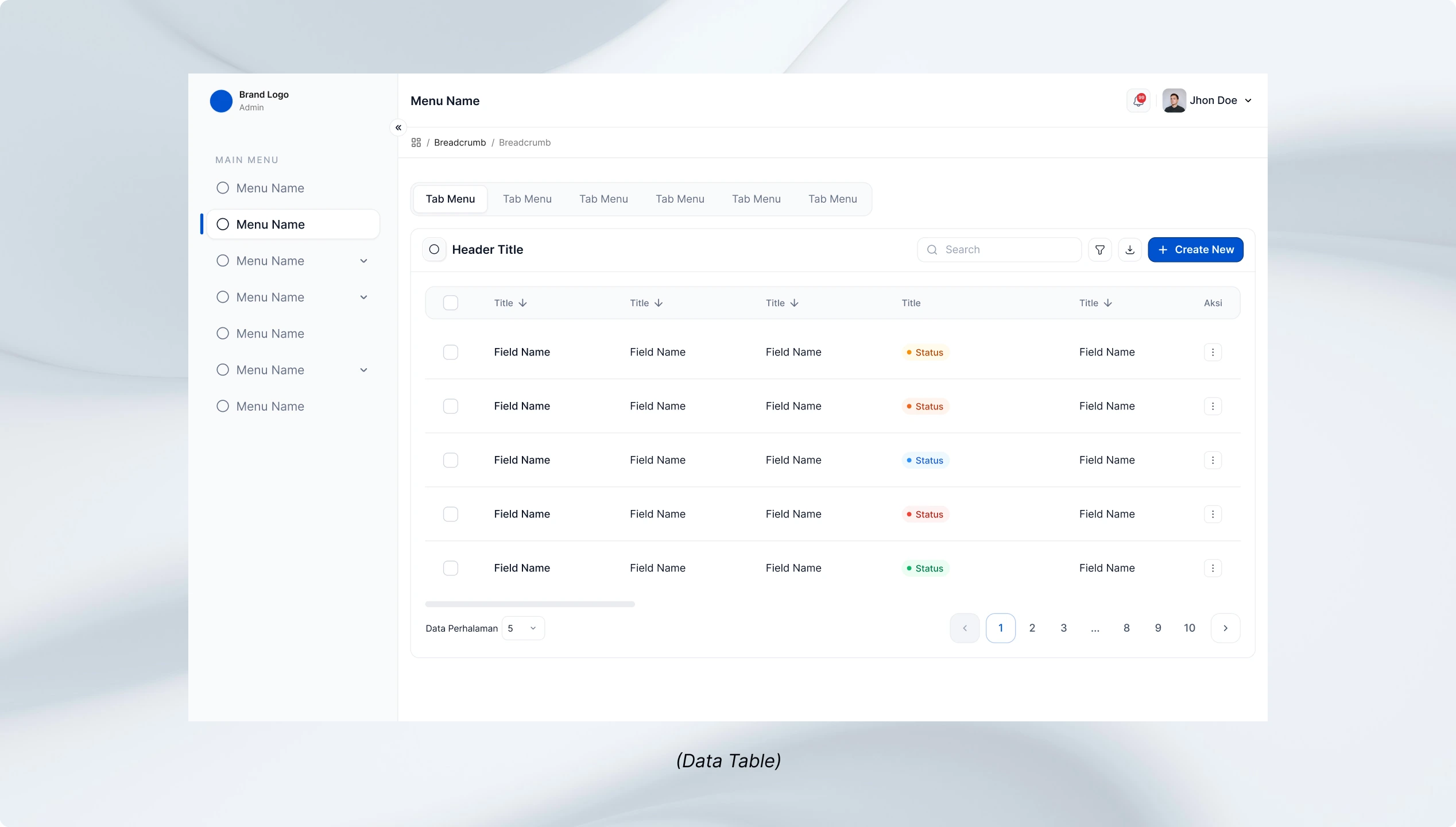 Final solution — authentication page template — 4